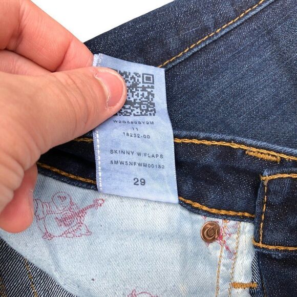 TRUE Religion Jeans Size 29 SKINNY FLAP Blue - Picture 6 of 6